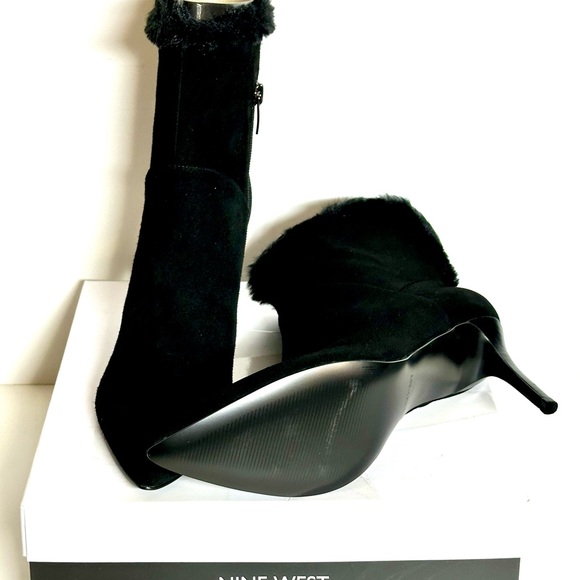 Nine West Fhani Black Suede Heels - New in box - Picture 2 of 4